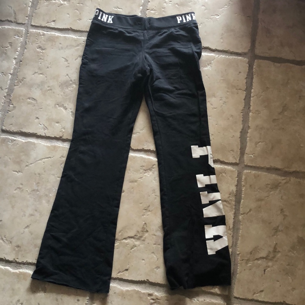 pink bootcut stretchy pants. size medium